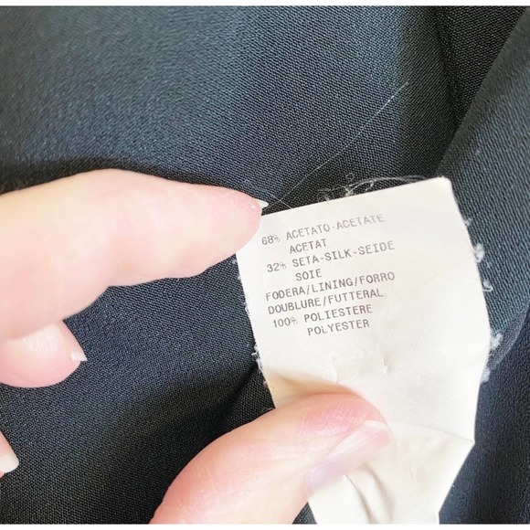 Armani Collezioni Faux Wrap Long Sleeve Dress Black Size 4 - Picture 13 of 13